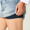 Açık Renk Yıkanmış Çivili Denim Mini Etek Açık Renk Yıkanmış Çivili Denim Mini Etek
