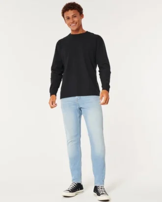 Açık Renkli Atletik Skinny Jean