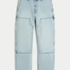 Açık Renkli Bol Kesim Carpenter Jeans Açık Renkli Bol Kesim Carpenter Jeans