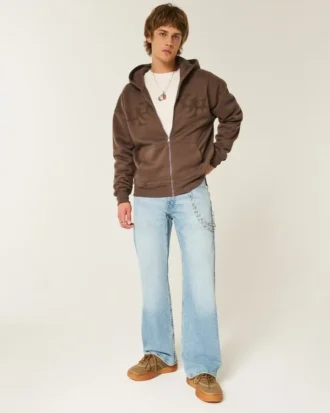 Açık Renkli Rahat Bootcut Kot Pantolon Açık Renkli Rahat Bootcut Kot Pantolon