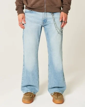 Açık Renkli Rahat Bootcut Kot Pantolon Açık Renkli Rahat Bootcut Kot Pantolon