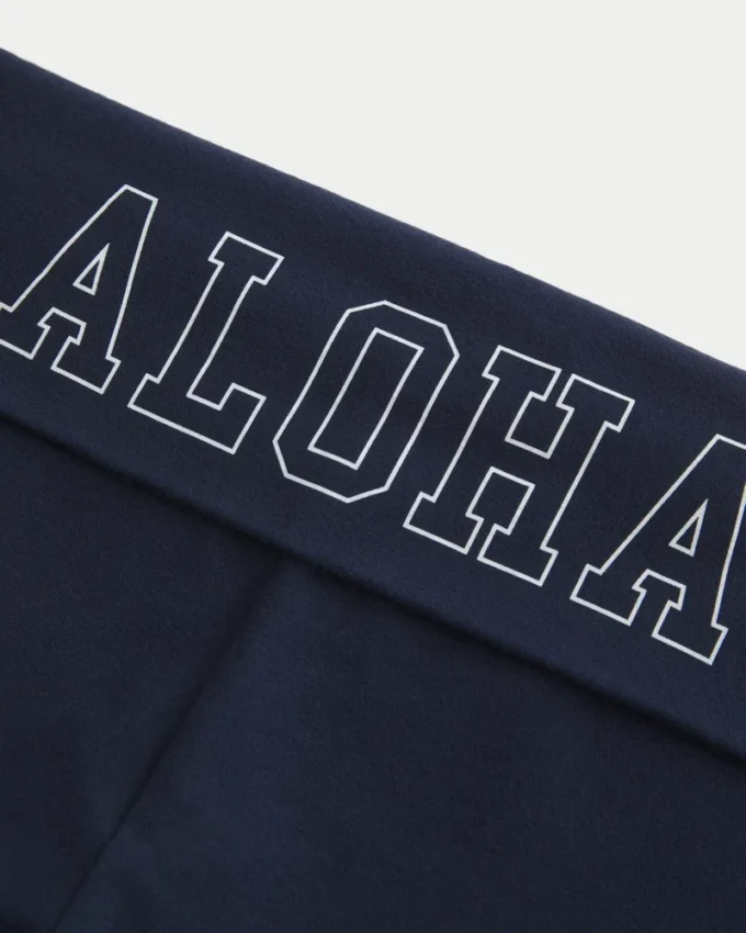 Aloha Grafik Katlamalı Bel Geniş Paça Pantolon Aloha Grafik Katlamalı Bel Geniş Paça Pantolon