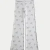 Always Cozy Örgü Katlamalı Bel Geniş Paça Pantolon