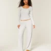 Always Cozy Rib Henley & Geniş Paça Pantolon Seti