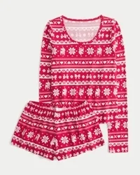 Always Cozy Uzun Kollu Scoop Top & Şort Seti