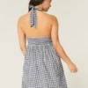 Arkası Açık Halter Mini Elbise Arkası Açık Halter Mini Elbise