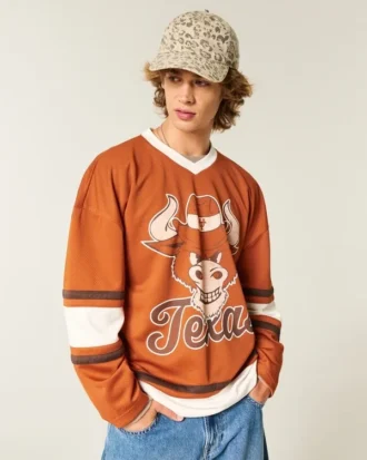 Austin’deki Texas Üniversitesi Longhorns Grafik Hokey Forması