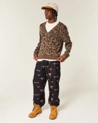 Austin Longhorns Grafik Flanel Pantolon