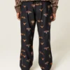 Austin Longhorns Grafik Flanel Pantolon
