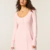 Babydoll Kazak Mini Elbise Babydoll Kazak Mini Elbise