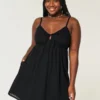 Babydoll Mini Elbise Babydoll Mini Elbise