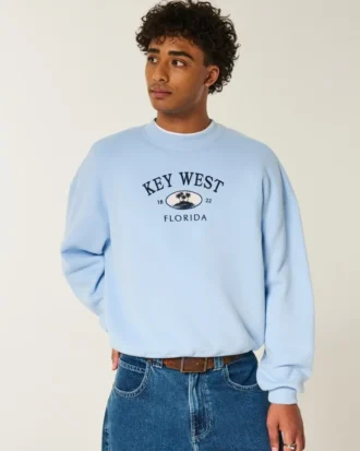 Baggy Cinch Key West Grafikli Crew Sweatshirt