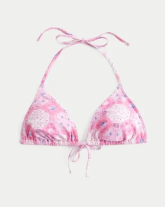 Bahar Tatili Halter Üçgen Bikini Üstü