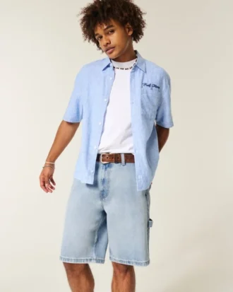 Bol Denim Boyacı Şortu