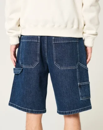 Bol Denim Boyacı Şortu