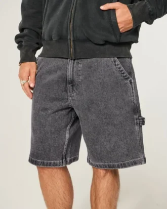 Bol Denim Boyacı Şortu