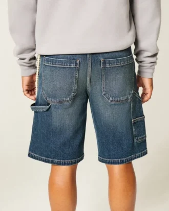 Bol Denim Boyacı Şortu