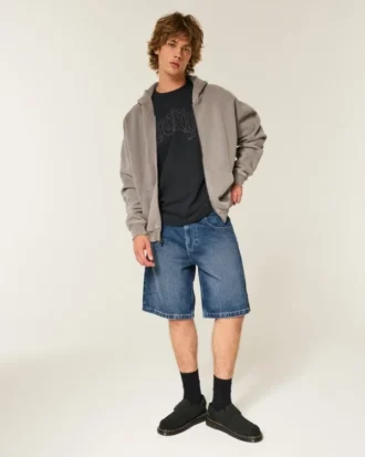 Bol Denim Şort