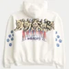Boxy Arizona Üniversitesi Wildcats Grafik Kapüşonlu Sweatshirt