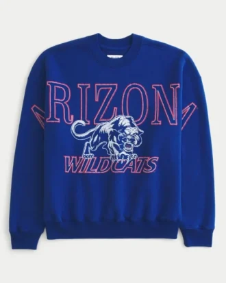 Boxy Arizona Üniversitesi Wildcats Grafikli Crew Sweatshirt
