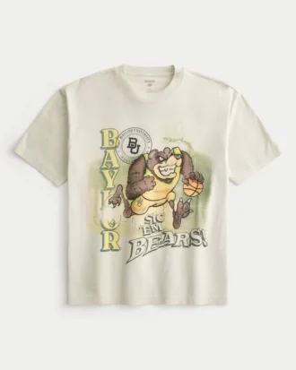 Boxy Baylor Üniversitesi Bears Grafikli Tişört