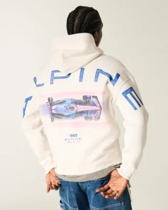 Boxy BWT Alpine Formula 1 Takımı Grafik Kapüşonlu Sweatshirt