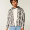 Boxy Camo Zip-Up Hoodie Boxy Camo Zip-Up Hoodie