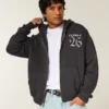 Boxy Class of 26 Grafik Fermuarlı Kapüşonlu Sweatshirt Boxy Class of 26 Grafik Fermuarlı Kapüşonlu Sweatshirt