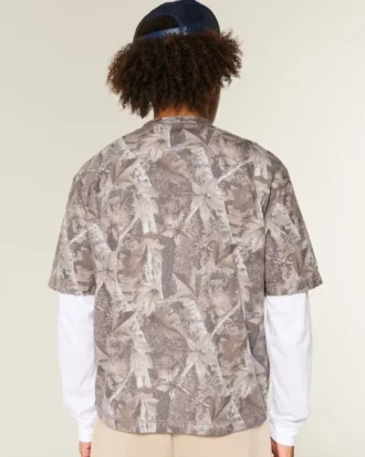 boxy crop heavyweight camo crew t shirt 2 330x413 - Boxy Crop Heavyweight Camo Crew T-Shirt