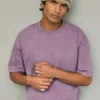 Boxy Crop Heavyweight Washed Crew T-Shirt