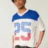 Boxy Crop Number Grafikli Jersey