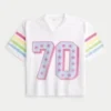 Boxy Crop Number Grafikli Jersey
