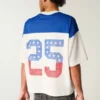 Boxy Crop Number Grafikli Jersey