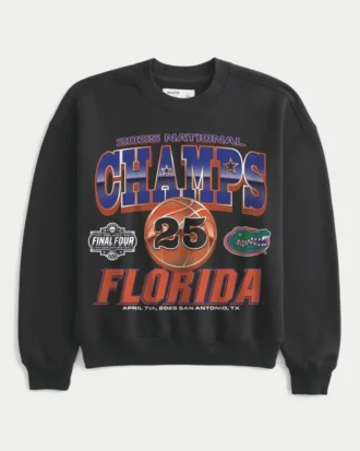 Boxy Florida Gators Ulusal Şampiyonluk Grafikli Sweatshirt Boxy Florida Gators Ulusal Şampiyonluk Grafikli Sweatshirt
