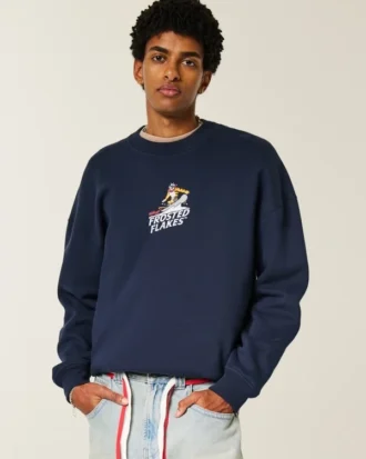 Boxy Frosted Flakes Grafikli Crew Sweatshirt