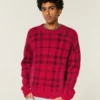 Boxy Fuzzy Crew Sweater