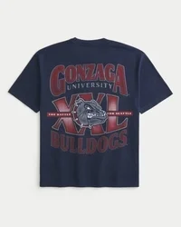 Boxy Gonzaga Üniversitesi Bulldogs Grafik Tişört