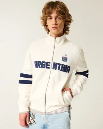 Boxy Half-Zip Arjantin Grafikli Sweatshirt