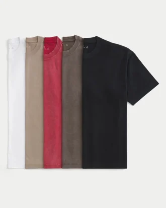 Boxy Heavyweight Crew T-Shirt 5’li Paket