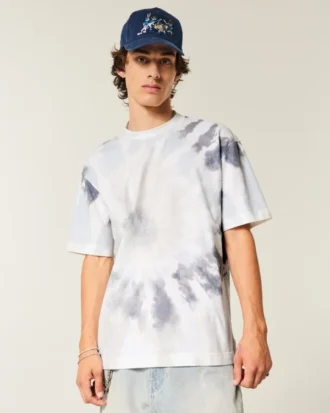 Boxy Heavyweight Tie-Dye Pamuklu Crew T-Shirt