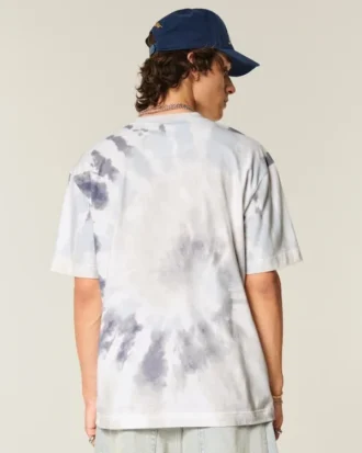 Boxy Heavyweight Tie-Dye Pamuklu Crew T-Shirt