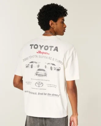 Boxy Heavyweight Toyota Supra Grafikli Tişört