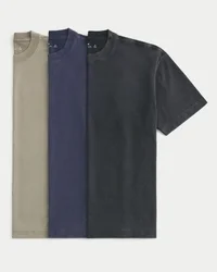 Boxy Heavyweight Yıkanmış Crew T-Shirt 3’lü Paket