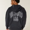 Boxy Hollywood Grafik Fermuarlı Kapüşonlu Sweatshirt Boxy Hollywood Grafik Fermuarlı Kapüşonlu Sweatshirt