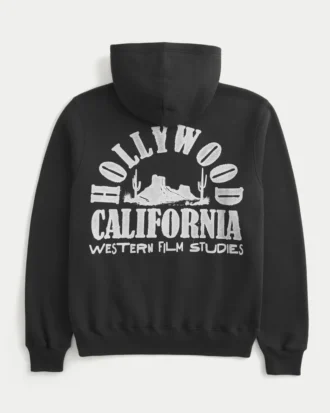 Boxy Hollywood Grafik Kapüşonlu Sweatshirt Boxy Hollywood Grafik Kapüşonlu Sweatshirt