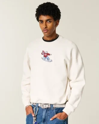 Boxy Icee Grafikli Crew Sweatshirt