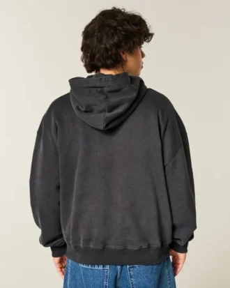 Boxy Indiana Üniversitesi Hoosiers Grafik Kapüşonlu Sweatshirt