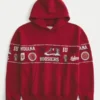Boxy Indiana Üniversitesi Hoosiers Grafik Kapüşonlu Sweatshirt