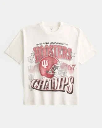 Boxy Indiana University Hoosiers Grafik Tişört