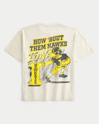 Boxy Iowa Hawkeyes Grafik Tişört